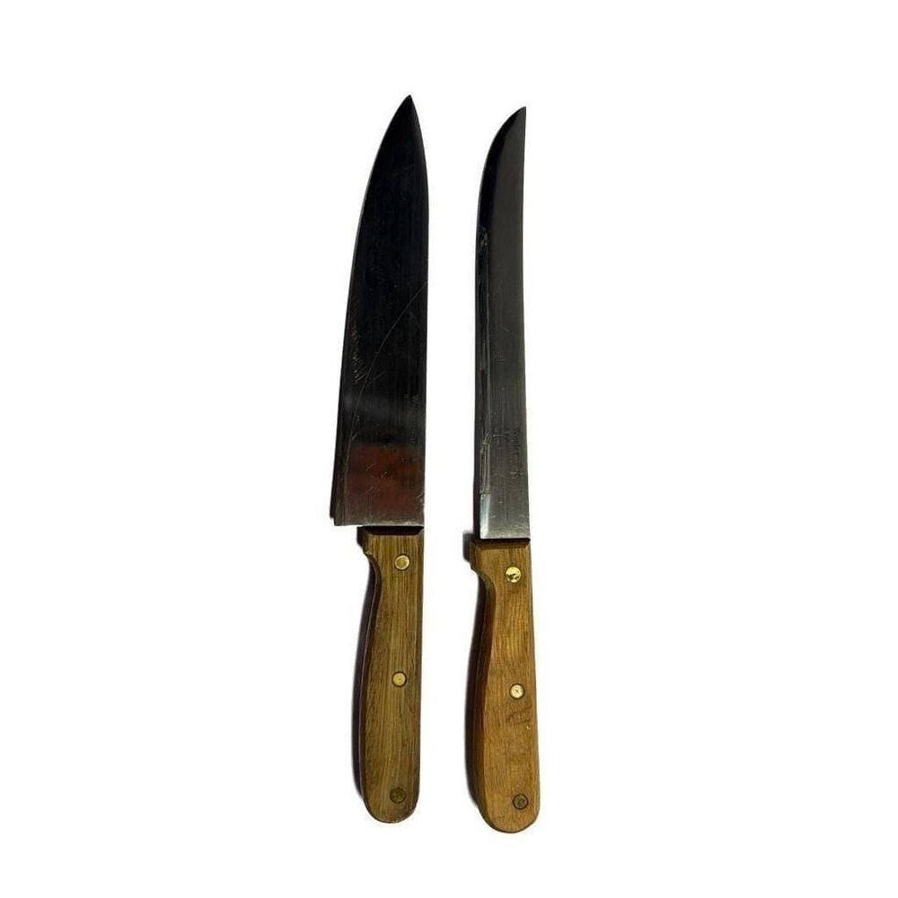 Wesley Forge set of 2 High Carbon Steel Slicing Knife with Wood Handle 8" Blad